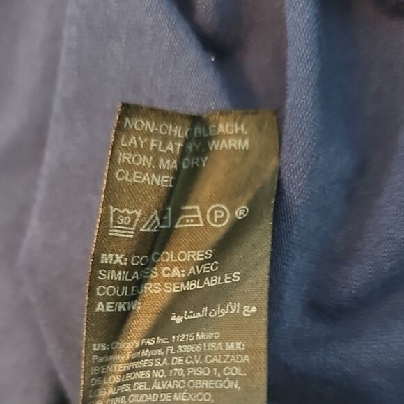 White House Black Market Deep Blue V-Neck Tee - Picture 5 of 5